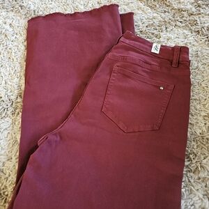 Altar'd State High Rise Jeans in Deep Red
